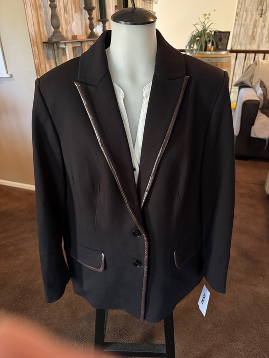 Dkny Jackets & Blazers - DKNY Black Blazer with Shiny Trim